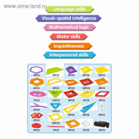 Конструктор магнитный &laquo;Замок&raquo;, 204 детали