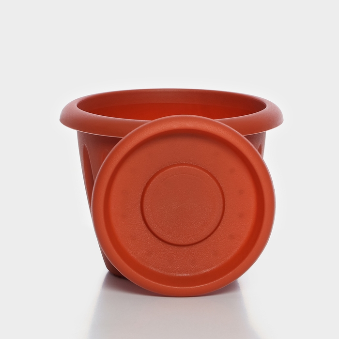 Горшок с поддоном «Фелиция», 1,8 л, цвет терракотовый Горшок с поддоном «Фелиция», 1,8 л, цвет терракотовый