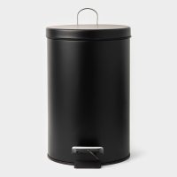 Ведро мусорное с педалью St&ouml;lz, 12 л, нержавеющая сталь, цвет чёрный