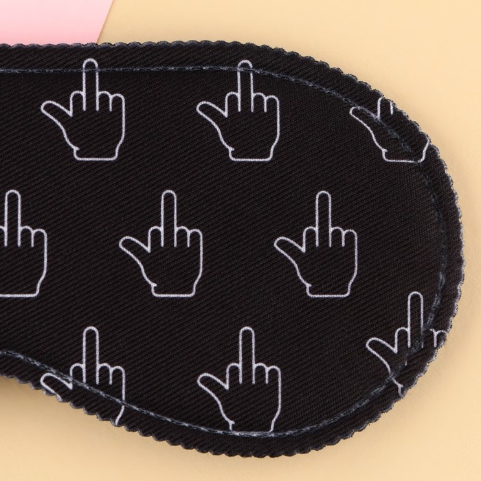 Маска для сна «Фак», 19.3 х 9.5 см, цвет чёрный Маска для сна «Фак», 19.3 х 9.5 см, цвет чёрный