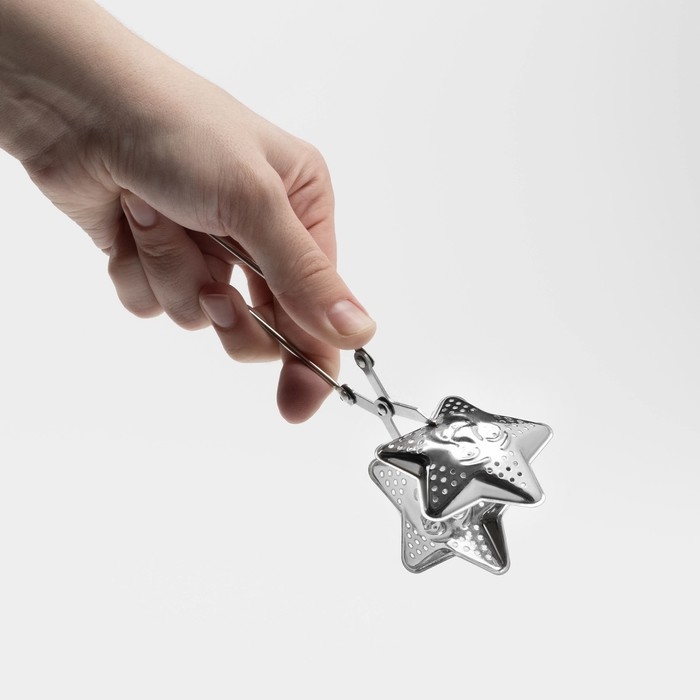 Сито из нержавебщей стали для чая Доляна &laquo;Звезда&raquo;, 16,5 см, цвет серебряный