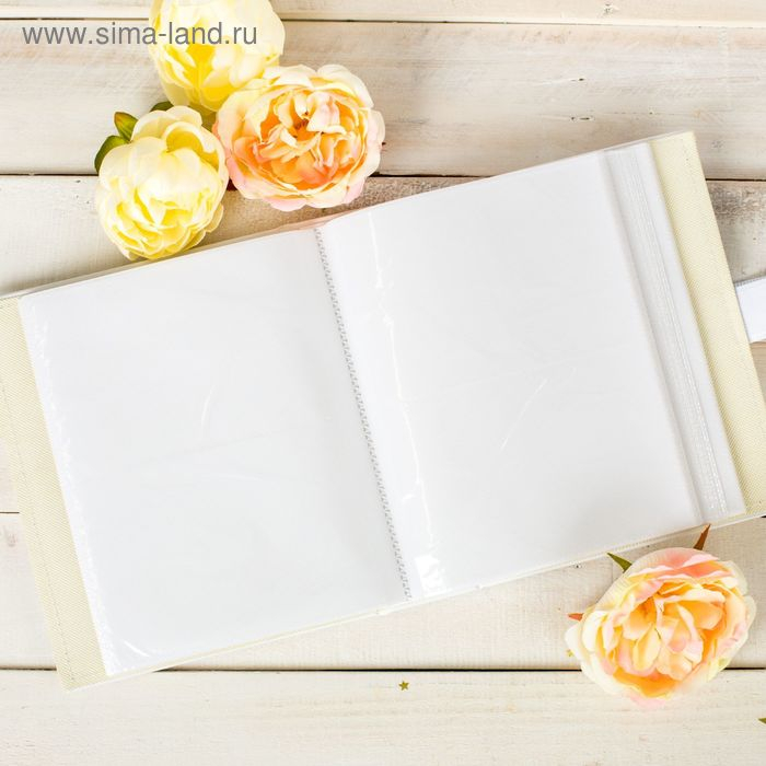 Фотоальбом кожзам на 200 фото с 2 местами под фото на обложке "Наша свадьба"