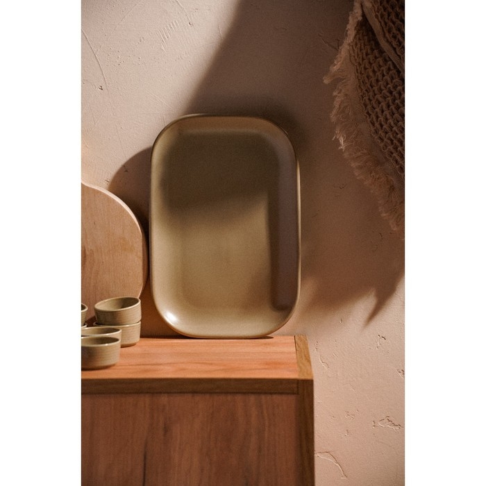 Блюдо фарфоровое SL Home «Песчаный бриз», 29,5×20 см, цвет бежевый Блюдо фарфоровое SL Home «Песчаный бриз», 29,5×20 см, цвет бежевый