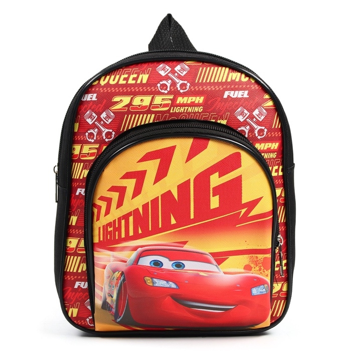 Рюкзак детский для мальчика с карманом, 23&times;19&times;6 см, Тачки