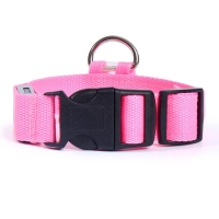 Ошейник с подсветкой размер S, ОШ 35-43 х 2,5 см, 3 режима свечения розовый