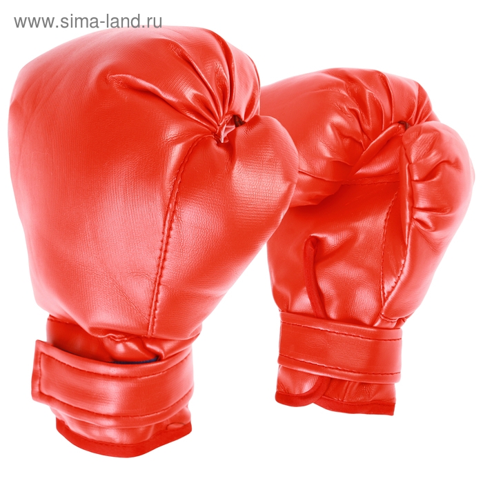 Перчатки боксёрские детские, цвет красный, размер 4 oz