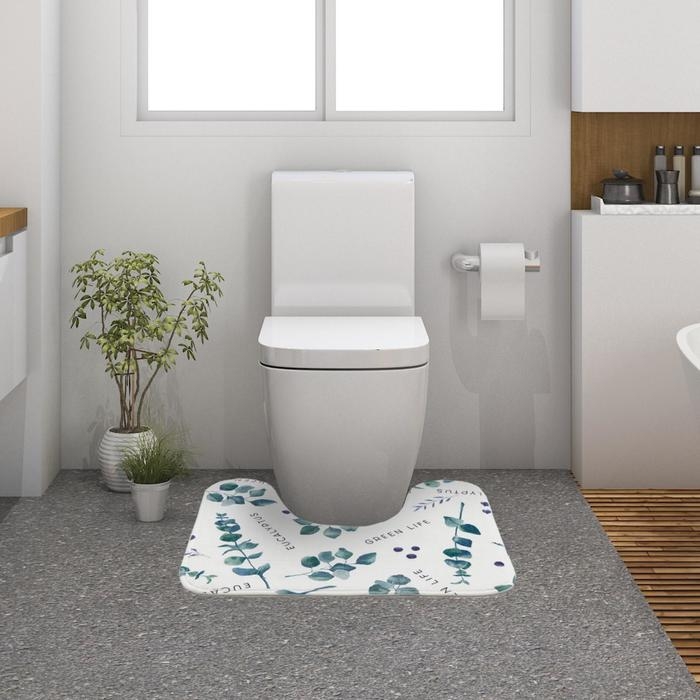 Коврик для ванной Этель Коврик для ванной Этель"Эвкалипт", 50х40 см, велюр