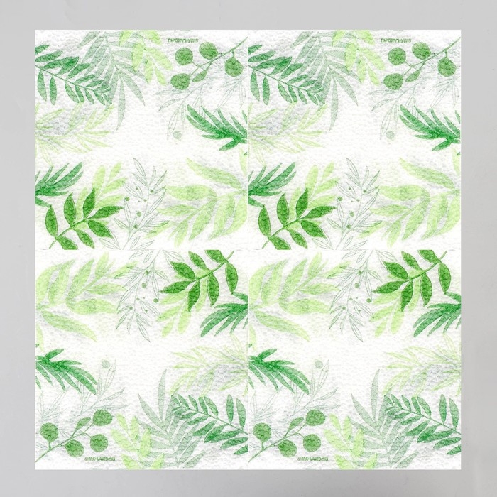 Салфетки бумажные &laquo;Узоры природы&raquo;, 24х24 см, 20 шт