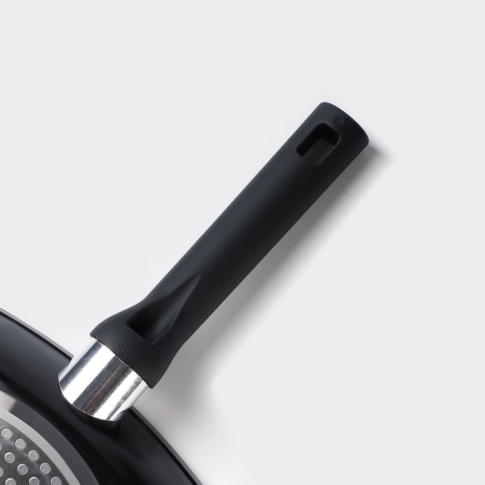 Сковорода гриль квадратная Magistro Warrior, 28&times;28 см, антипригарное покрытие, индукция, цвет чёрный