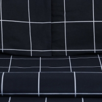 Постельное бельё Этель евро "Клетка" цвет чёрный 200х215, 220х240, 50х70-2 шт, бязь, 125 г/м2