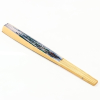 Веер бамбук, текстиль h=90 см "Зелёные горы" белый Веер бамбук, текстиль h=90 см "Зелёные горы" белый