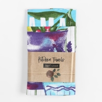 Набор кухонных полотенец Доляна &laquo;Цветочная радость&raquo; 35х60см-2шт, 100% хлопок