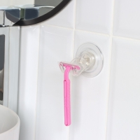 Держатель для бритвы на липучке Доляна, 6,3×6,5 см, цвет прозрачный Держатель для бритвы на липучке Доляна, 6,3×6,5 см, цвет прозрачный