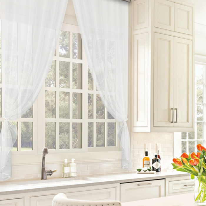Комплект штор для кухни Witerra Дороти 280х180см, белый, пэ100%