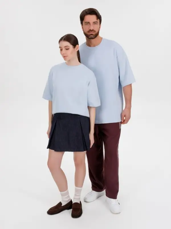 Джемпер с коротким рукавом Siluetti Volumica, светло-голубой, размер XS/S