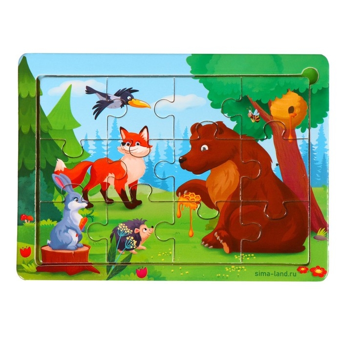 Пазл «Лесные зверята», 15 х 11 см Пазл «Лесные зверята», 15 х 11 см
