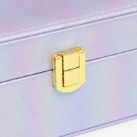 Шкатулка кожзам для украшений "Полосы.Текстура" сирень перламутр 7,5х22х15 см Шкатулка кожзам для украшений "Полосы.Текстура" сирень перламутр 7,5х22х15 см