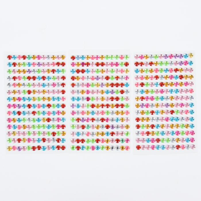 Набор для творчества &laquo;Волшебные стразы&raquo;, 3 листа с клейким слоем