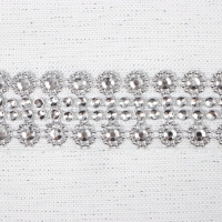 Скатерть Этель со стразами, 85 х 85 &plusmn;5 см, цвет белый, п/э