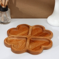 Менажница деревянная авторская Adelica &laquo;Сердце&raquo;, 22&times;22&times;1,8 см, пропитана минеральным маслом, берёза