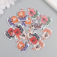 Пуговицы дерево для творчества 2 прокола "Пиратский корабль" набор 15 шт 2,5х3 см Пуговицы дерево для творчества 2 прокола "Пиратский корабль" набор 15 шт 2,5х3 см