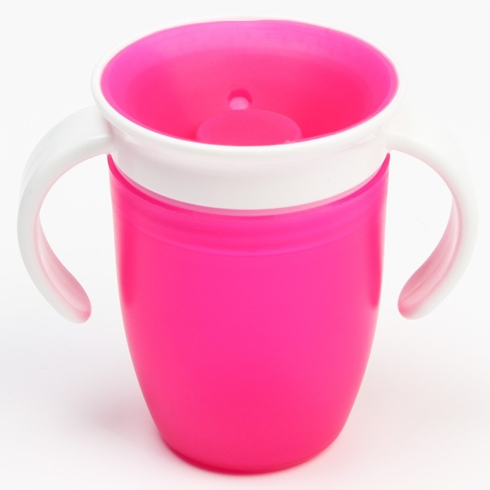 Поильник - непроливайка детский тренировочный &laquo;360&deg;&raquo;, 240 мл., с ручками, цвет бирюзовый