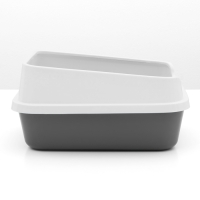 Туалет "Сима Люкс" с сеткой и бортом 30 х 39 х 19 см, серый Туалет "Сима Люкс" с сеткой и бортом 30 х 39 х 19 см, серый