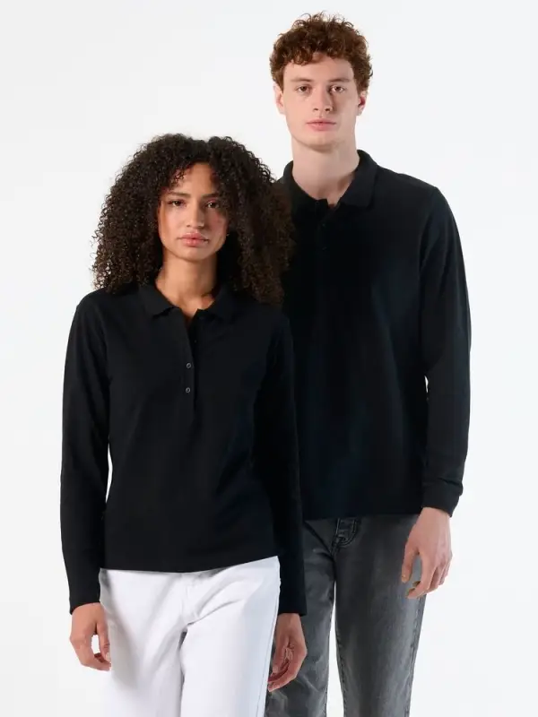 Рубашка поло мужская с длинным рукавом Winter II 210 серый меланж, размер XL Рубашка поло мужская с длинным рукавом Winter II 210 серый меланж, размер XL