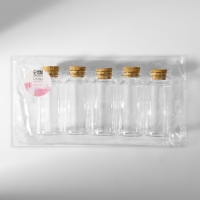 Баночки для хранения бисера d = 3 &times; 7,3 см, 5 шт