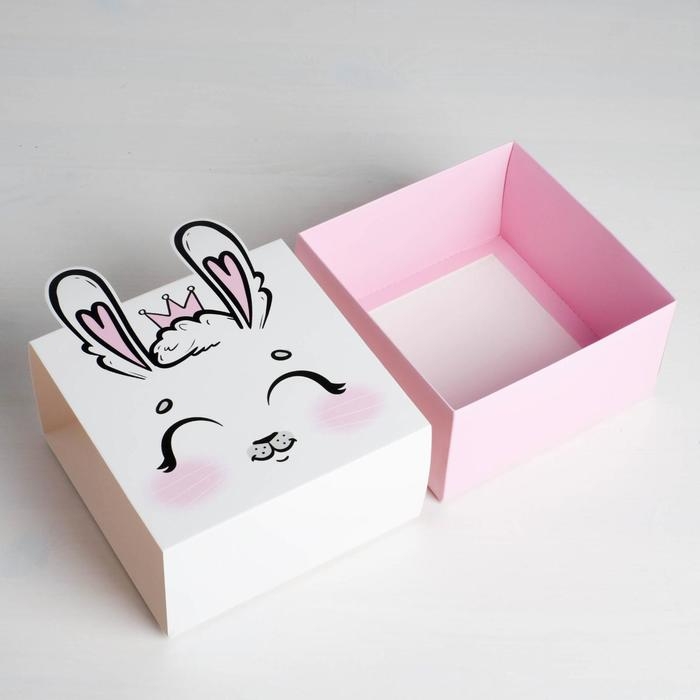 Коробка подарочная складная, упаковка, &laquo;Зайчик&raquo;, 15 х 15 х 8 см