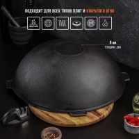 Казан литой чугунный Magma, 10 л, алюминиевая крышка Казан литой чугунный Magma, 10 л, алюминиевая крышка