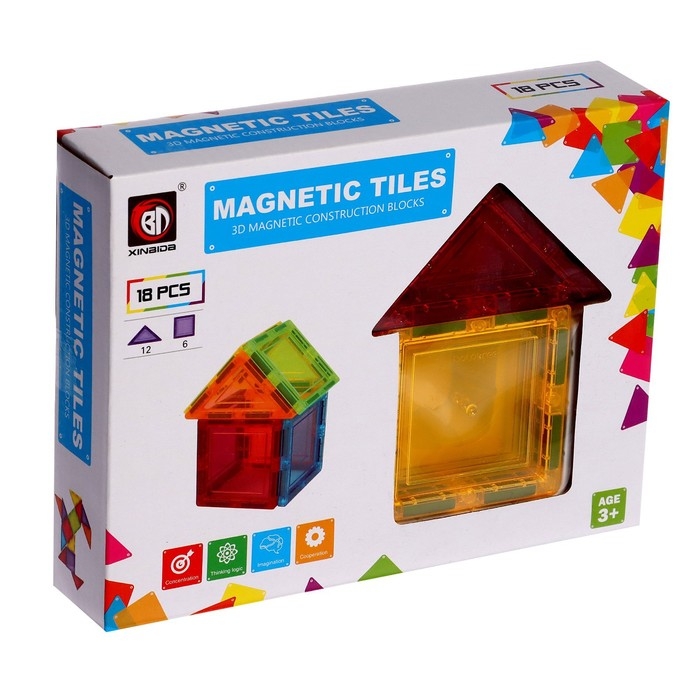 Конструктор магнитный &laquo;Магический магнит&raquo;, 18 деталей