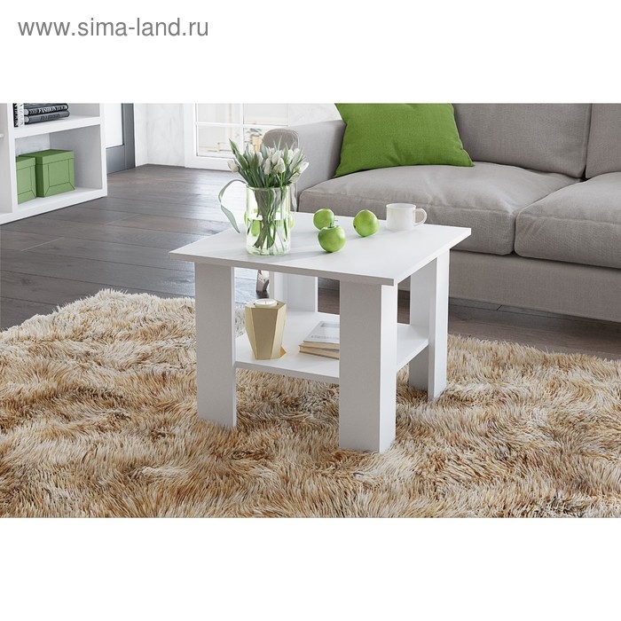 Стол журнальный Лофт, Белый Стол журнальный Лофт, Белый