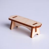 Деревянная мебель для кукол &laquo;Кровать с лавочкой&raquo;