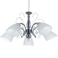 Люстра "Цинния" 5х40Вт Е27 хром 59х59х92(52)см Люстра "Цинния" 5х40Вт Е27 хром 59х59х92(52)см