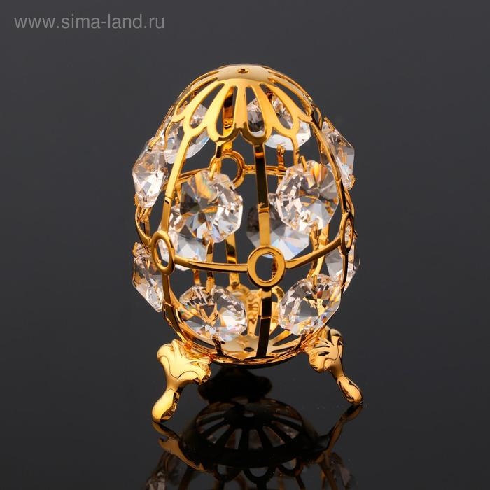 Сувенир "Яйцо" с 12-ю кристаллами , 4,5х4,5х8 см