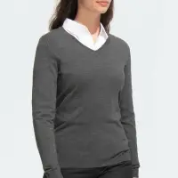 Пуловер женский Glory Women черный меланж, размер XL