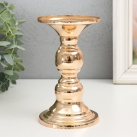 Подсвечник металл на 1 свечу "Грэйд Ап" золото 8х13,5 см Подсвечник металл на 1 свечу "Грэйд Ап" золото 8х13,5 см