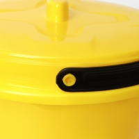Ведро с крышкой &laquo;Лайт&raquo;, 10 л, цвет жёлтый