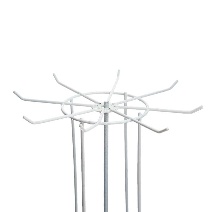 Вертушка, 2 яруса по 8 крючков, 13&times;13&times;40 см, цвет белый