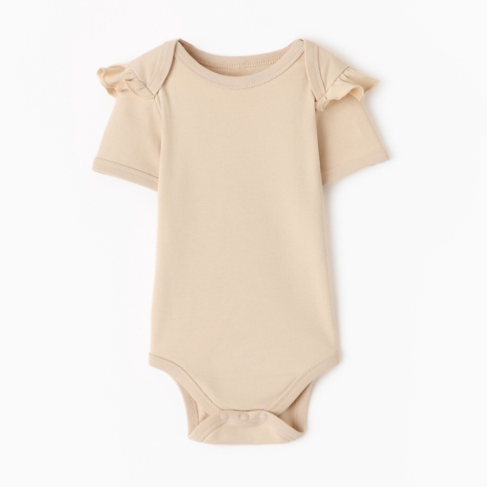 Боди детское с рюшами MINAKU "Nature", цвет бежевый, рост 68-74 см