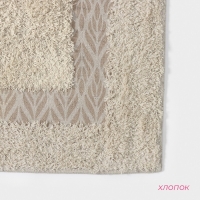 Коврик для дома Доляна &laquo;Листья&raquo;, 50&times;80 см, цвет бежевый