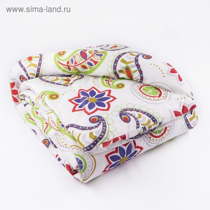 Одеяло всесезонное, размер 140х205 см, цвет МИКС, синтепон