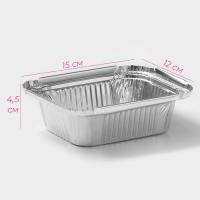 Набор форм для выпечки из фольги Доляна, 440 мл, 15&times;12 см, 8 шт
