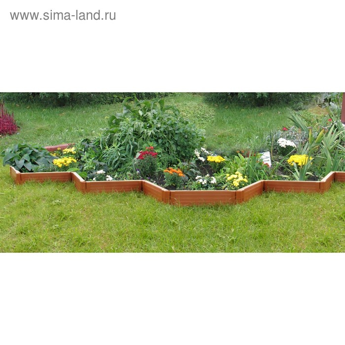 Грядка пластиковая, 55 &times; 55 &times; 13 см, терракотовая, &laquo;Плюс&raquo;