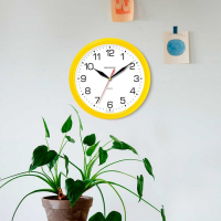 Часы настенные, серия: Классика, d=24 см, жёлтый обод