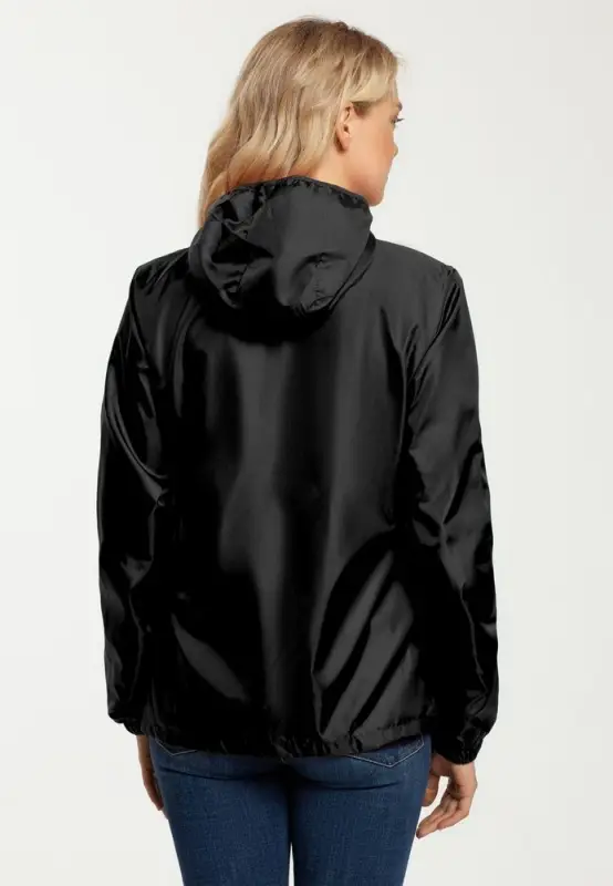 Ветровка женская Fastplant черная, размер L