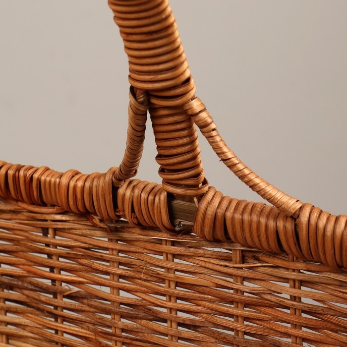 Корзина с высокой ручкой, 40х31х25 см, ротанг