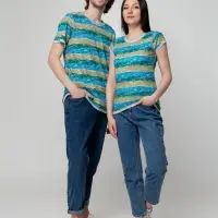 Футболка женская RAYET LADY двусторонняя, голубой/зеленый, размер XXL Футболка женская RAYET LADY двусторонняя, голубой/зеленый, размер XXL