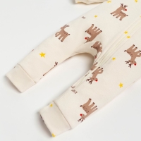 Комбинезон Крошка Я "Merry Xmas", рост 80-86 см, цвет бежевый